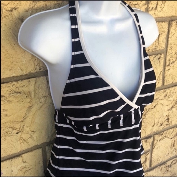 Anne Cole Stripped Swim Top Blue & White 
Size 12 - Picture 4 of 9